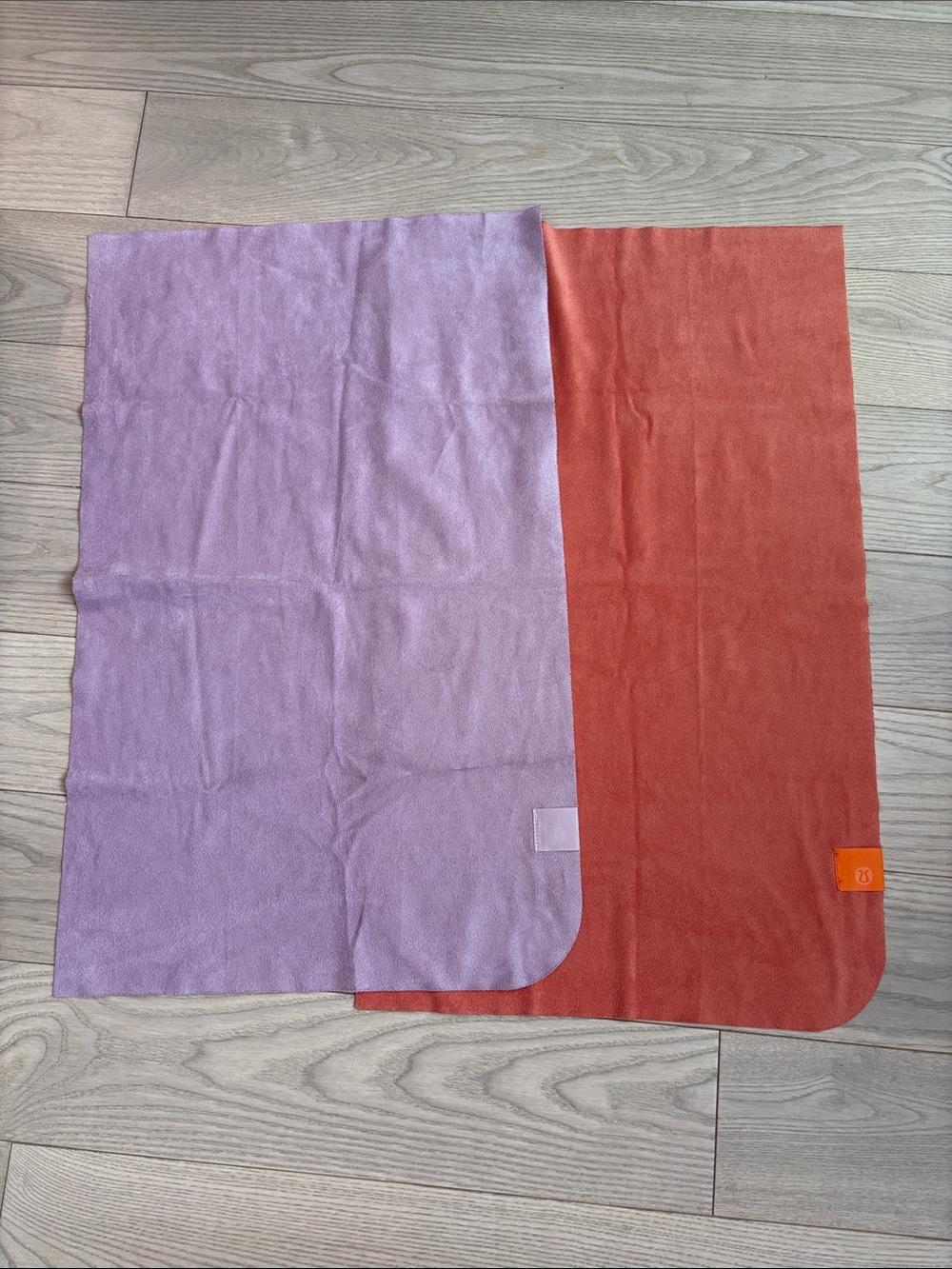 lululemon athletica Lavender and Rust Yoga Small Size Towels
